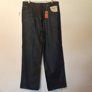 Lr Geans by Lrg Make Jeans Not War Jeans Size 40x34 Embroidered EUC